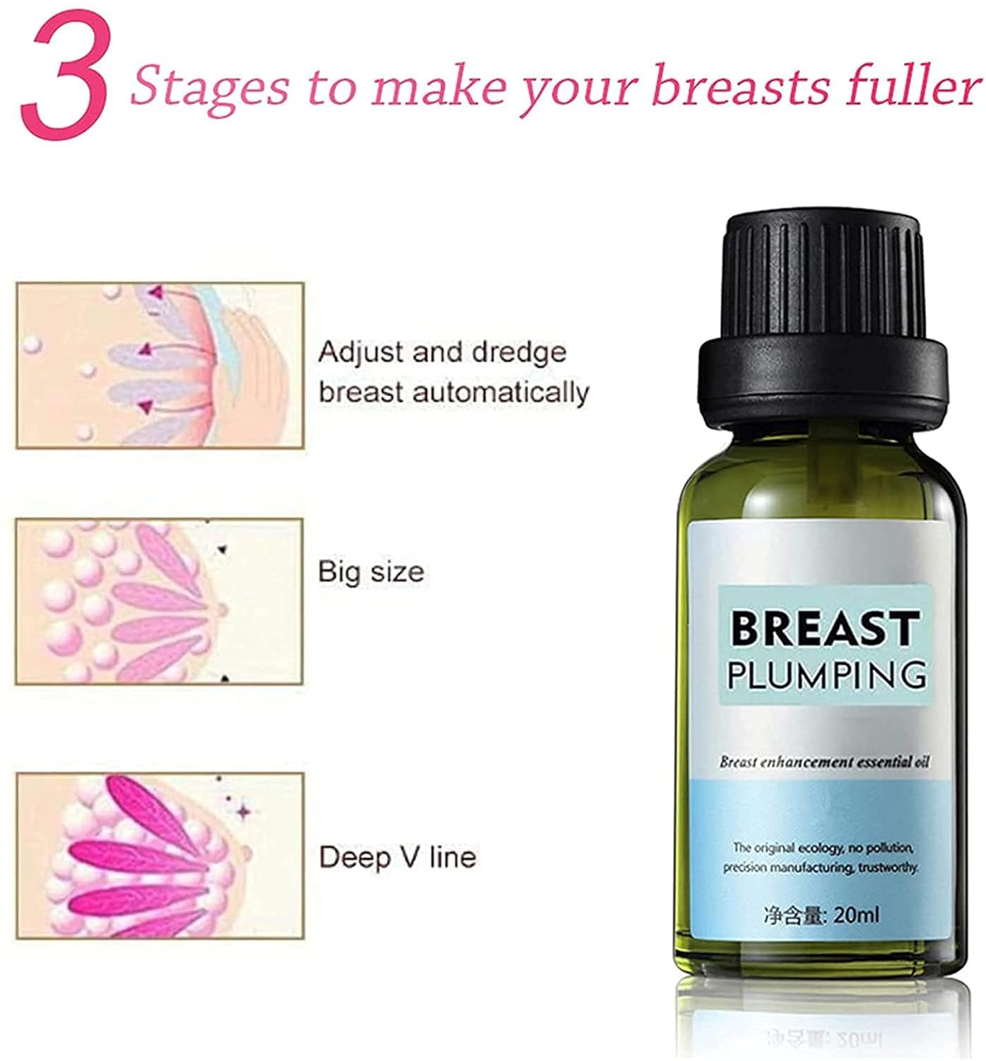 Breast Plumping Oil,Natural Herbal Bust Up Essential Oii
