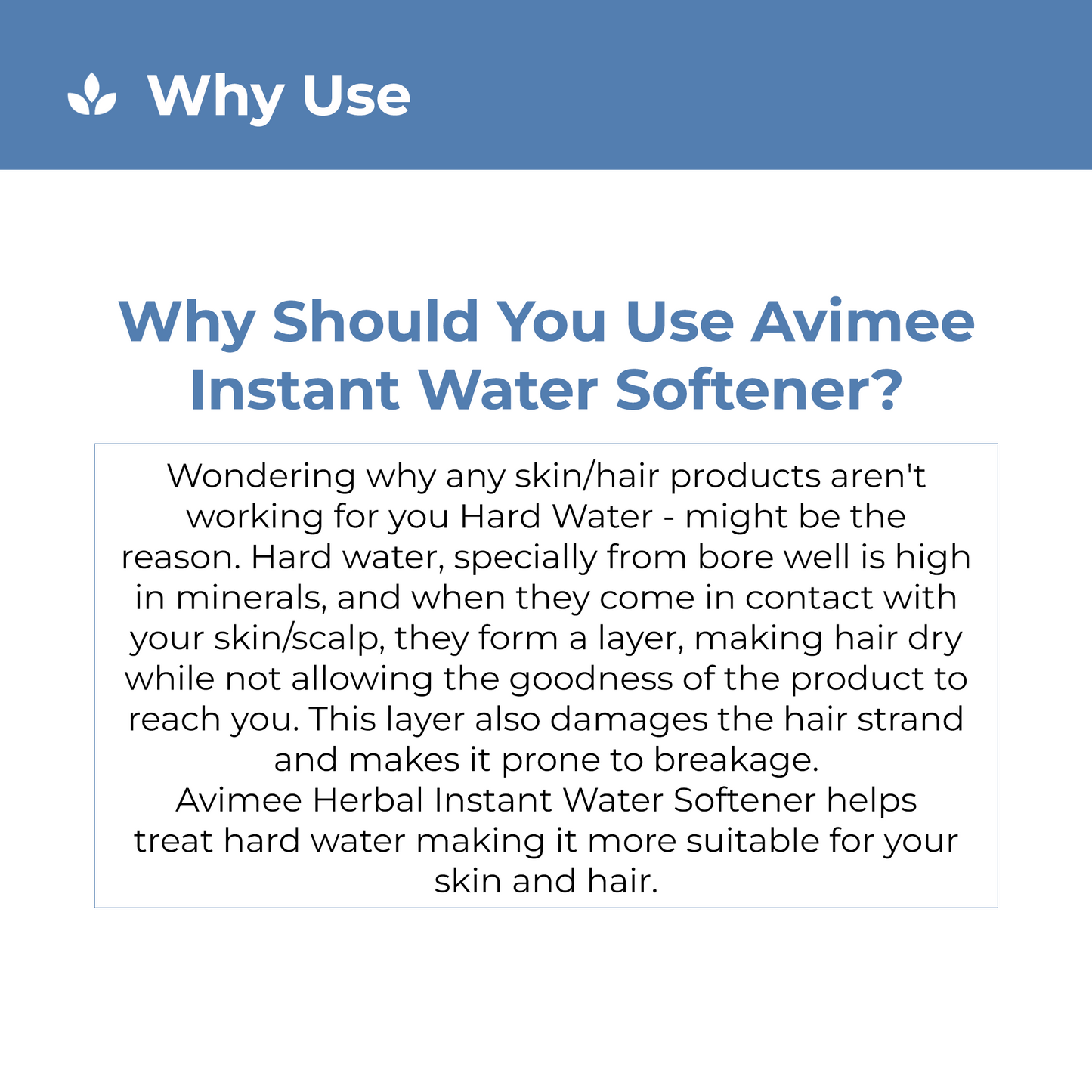 ((PACK OF 3 )) Instant Water Softener for Hair Loss Due to Hard Water